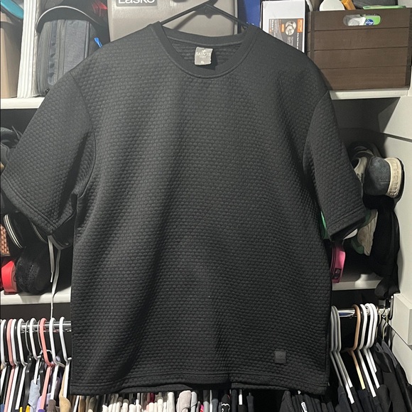 Classic Black Textured Short Sleeve Tee - Picture 1 of 4